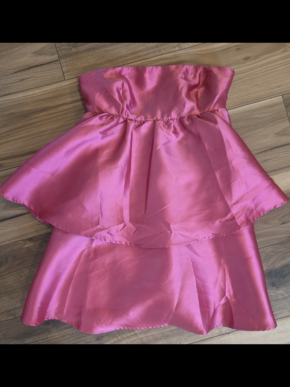 Hutch Pink Strapless Layered Party Dress